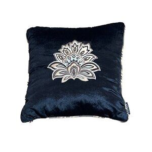 J. Queen New York 17” Square Embroidered Decorative Throw Pillow Piping …